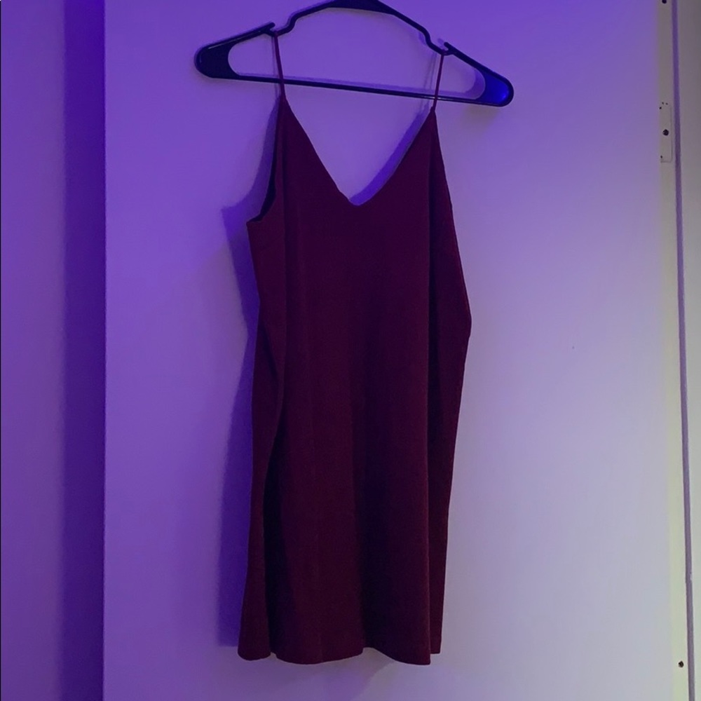 burgundy dress